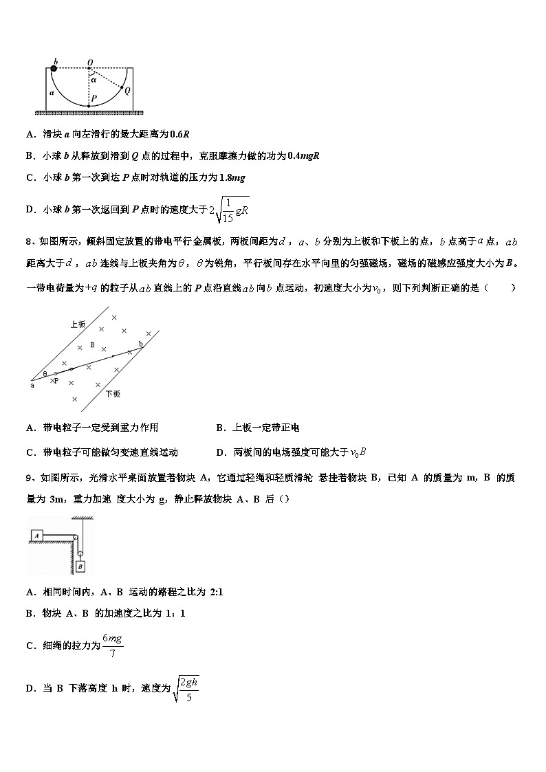 2026届陕西省安康市高三3月份第一次模拟考试物理试卷含解析第3页