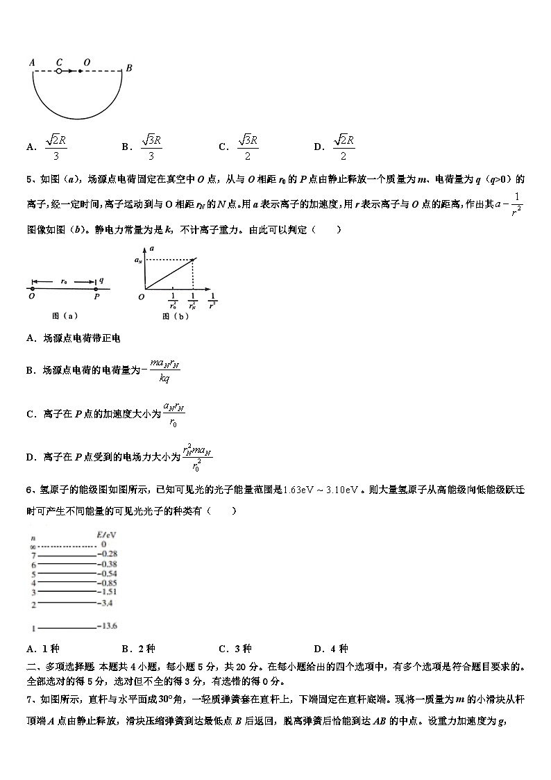 2026届陕西省西安工业大学附中高三下学期联考物理试题含解析第2页