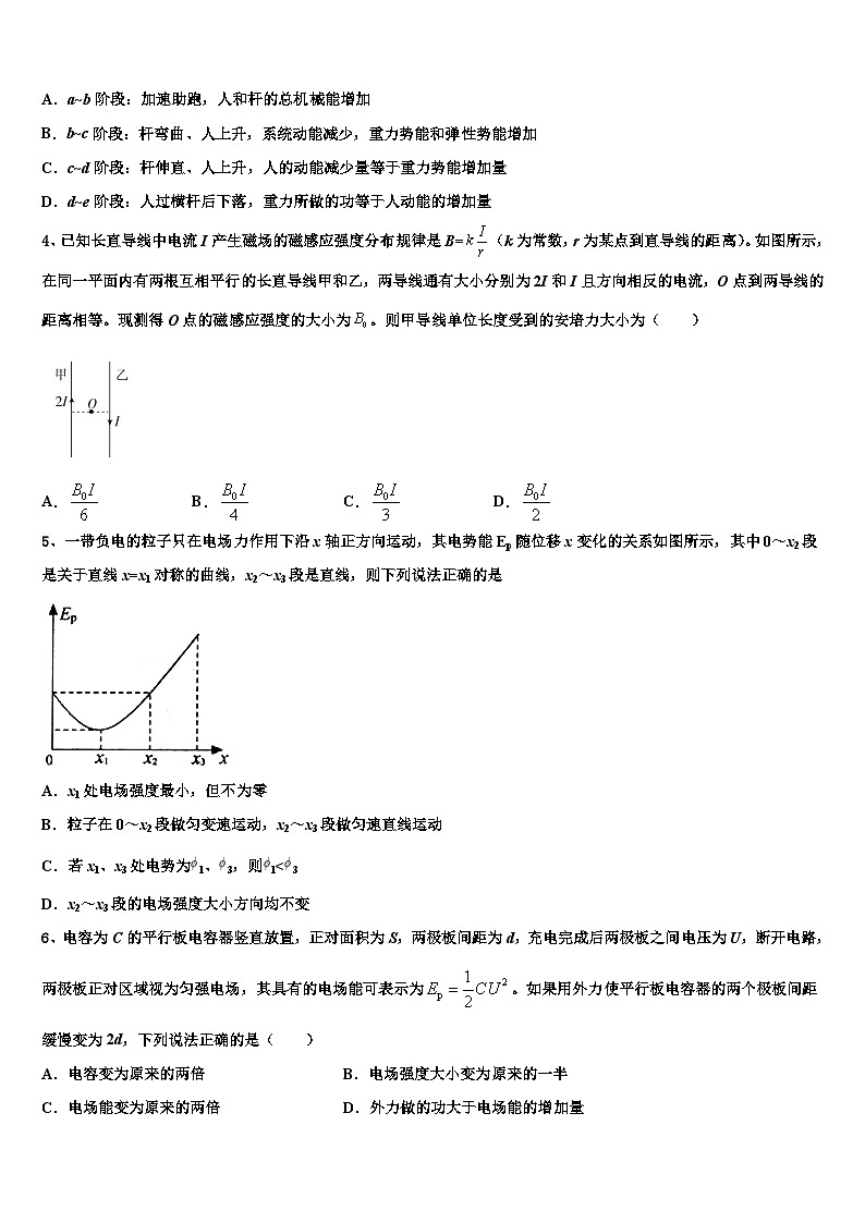 2026届陕西省西安工业大学附中高三第五次模拟考试物理试卷含解析第2页