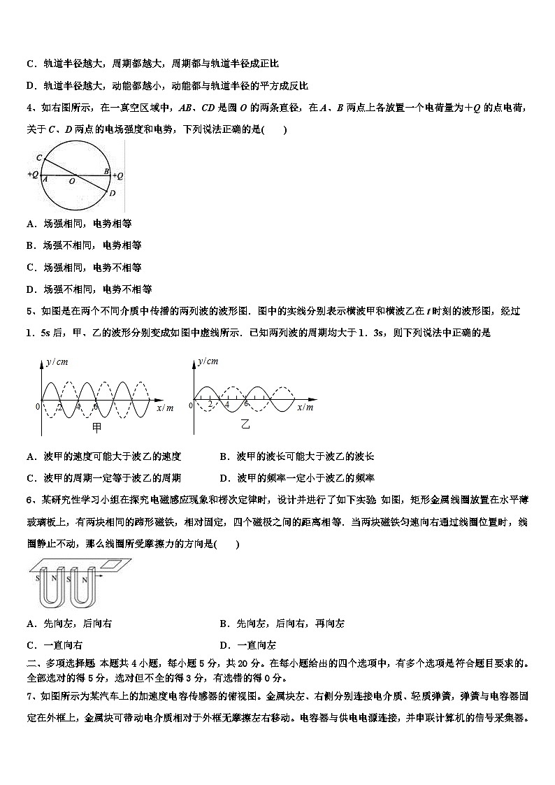 2026届陕西省西安一中高三最后一模物理试题含解析第2页
