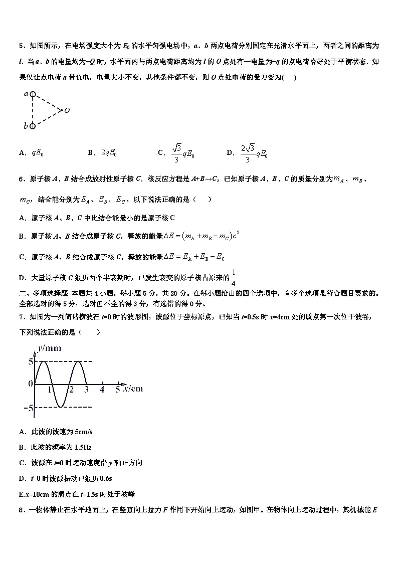 2026届山西省重点中学高三3月份第一次模拟考试物理试卷含解析第2页