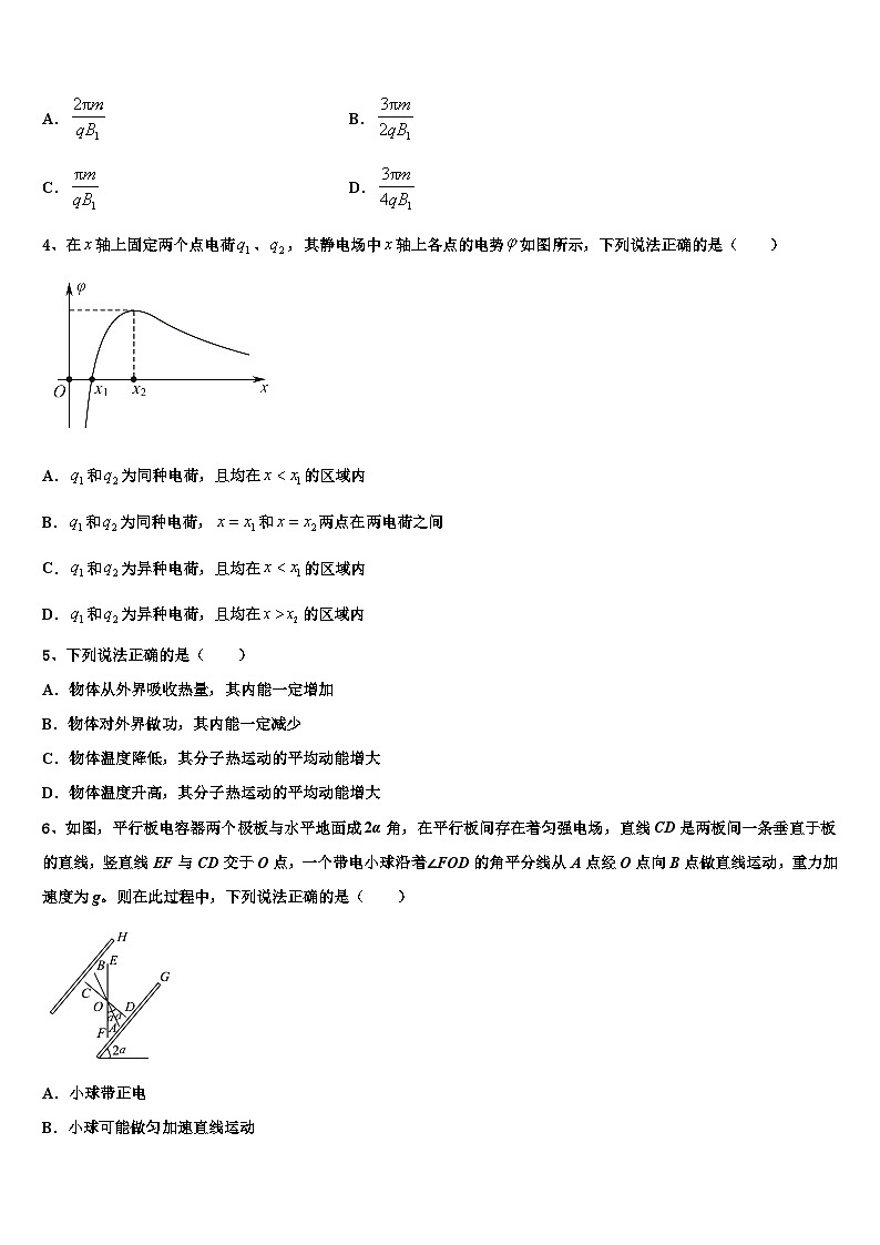 2026届山西省长治县第一中学高三第一次调研测试物理试卷含解析第2页