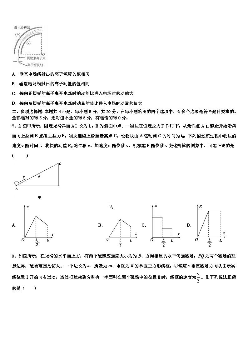 2026届山西省长治市二中高三冲刺模拟物理试卷含解析第3页