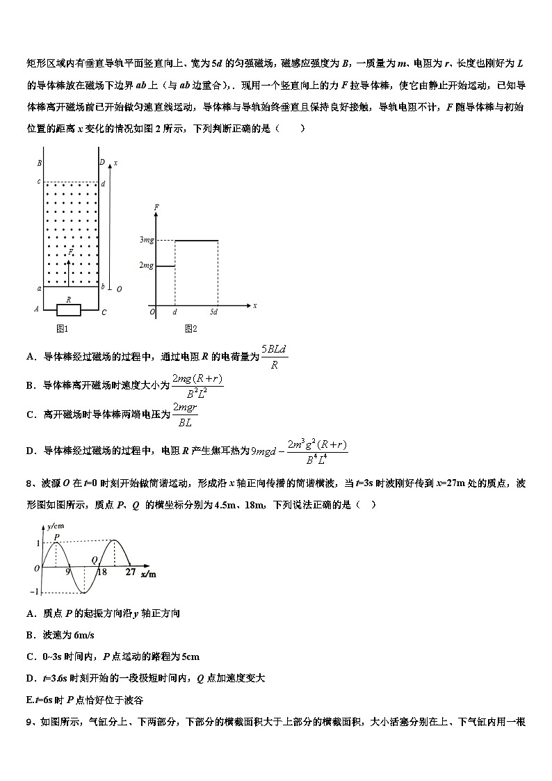 2026届山西省长治二中等五校高三第二次联考物理试卷含解析第3页