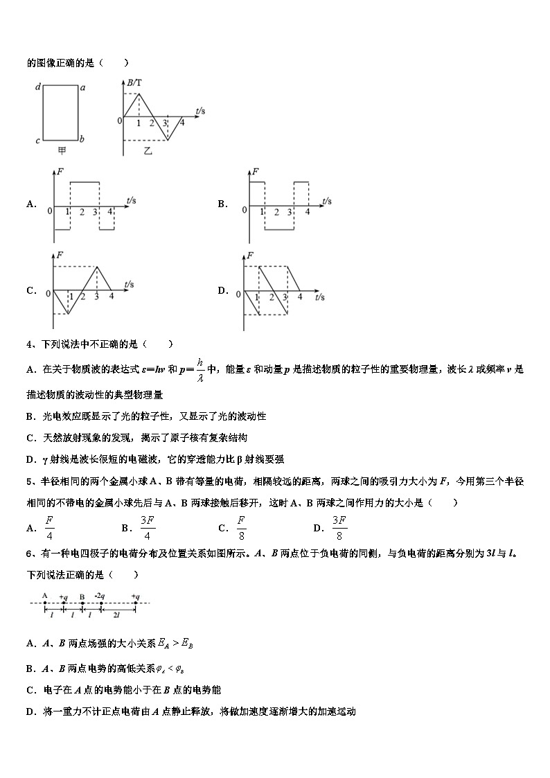 2026届陕西省西安市华山中学高三第三次测评物理试卷含解析第2页
