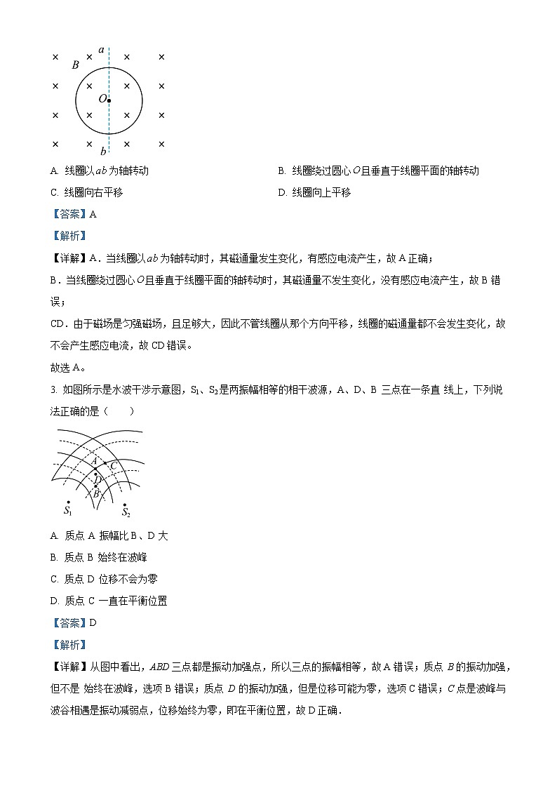 江西省萍乡市2025-2026学年第一学期期末考试高二物理试卷 Word版含解析第2页