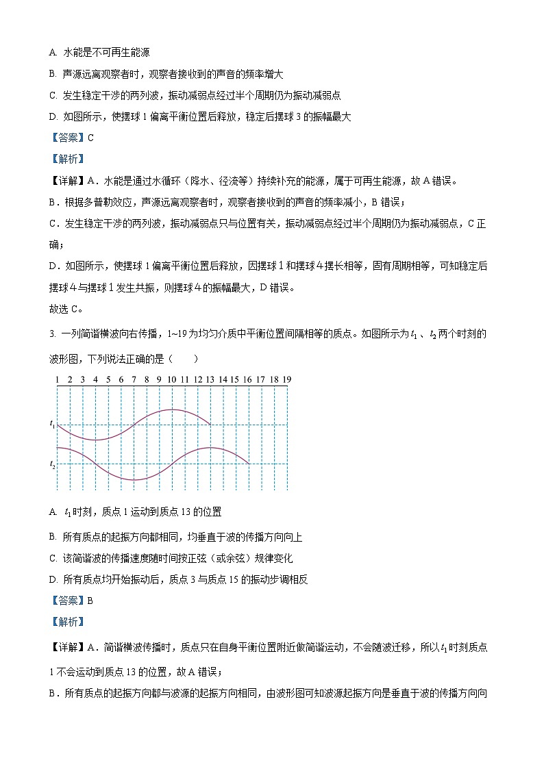 山东济宁市2025-2026学年高二上学期期末质量检测物理试卷 Word版含解析第2页