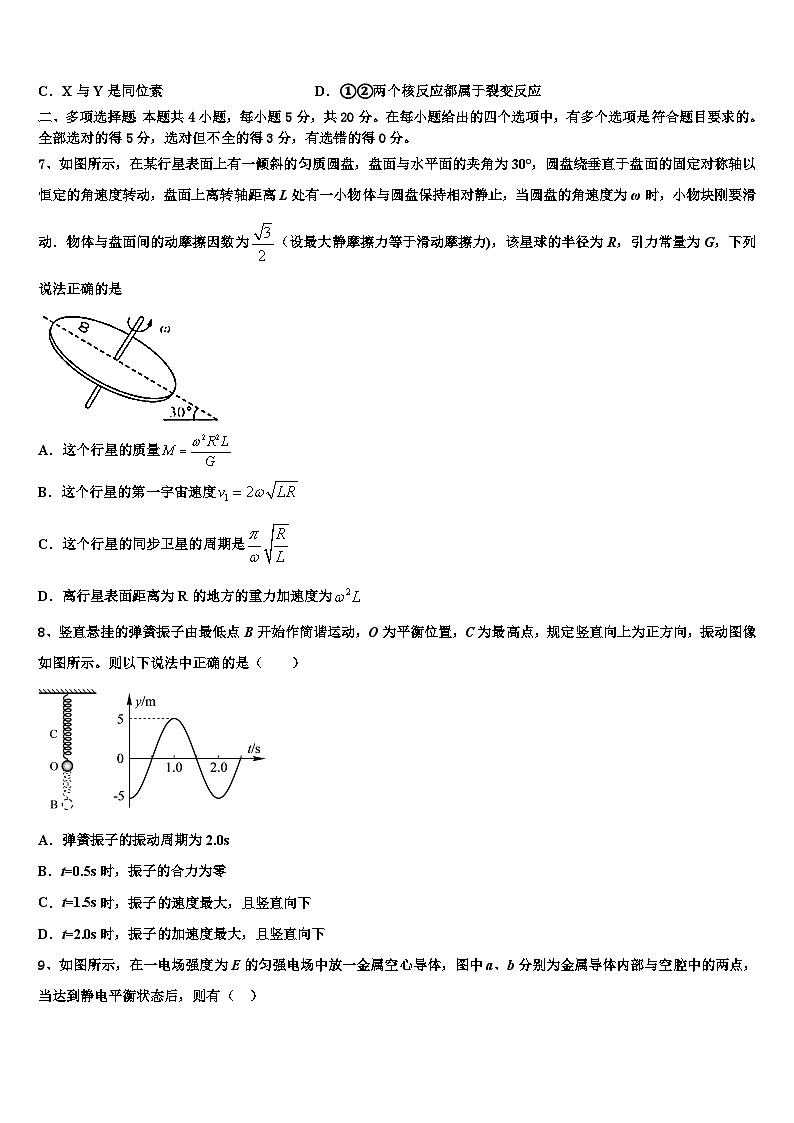 2026届上海交大南洋中学高考仿真卷物理试卷含解析第3页