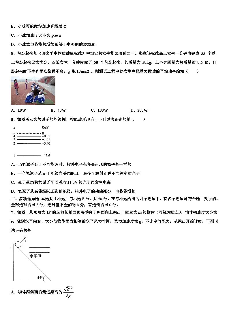 2026届上海大学市北附属中学高三下学期联合考试物理试题含解析第2页