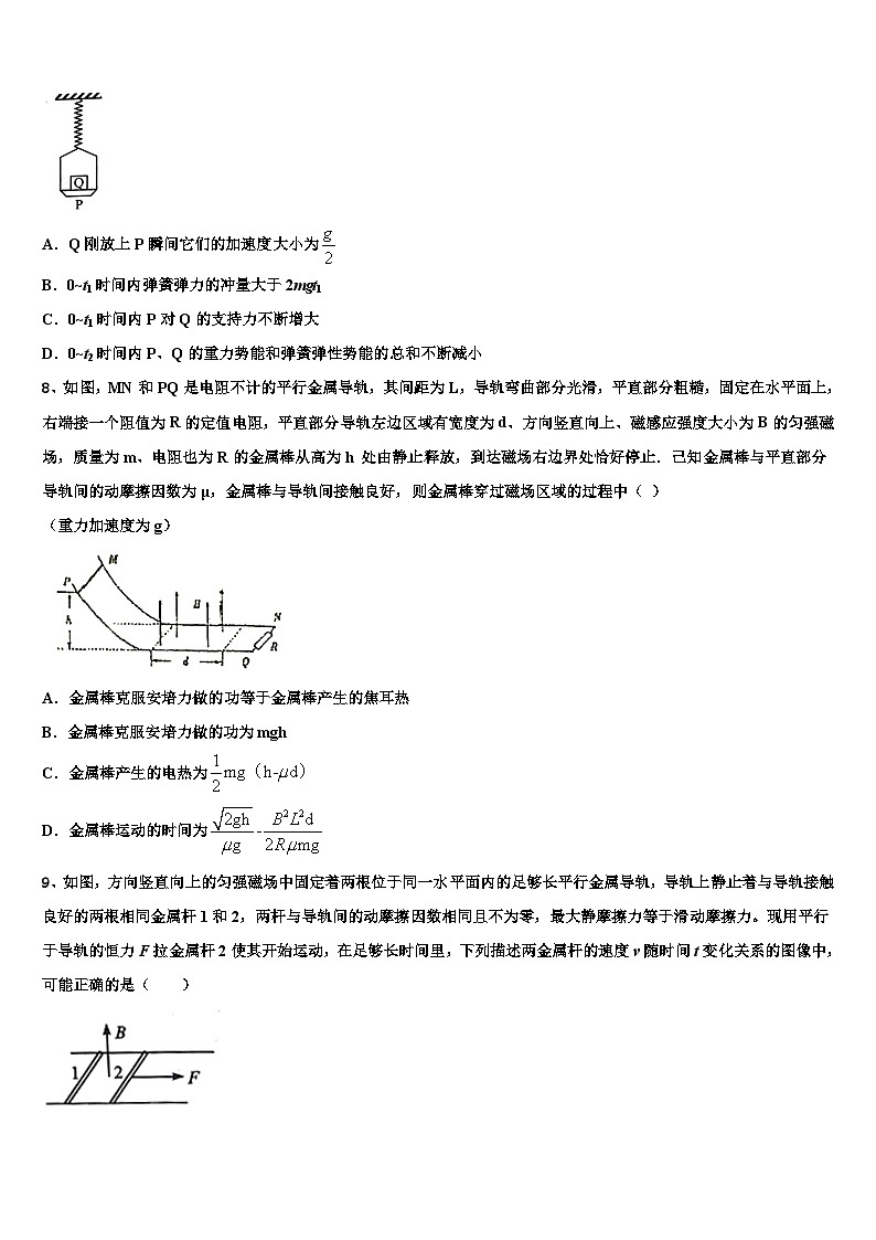2026届上海大学市北附属中学高三压轴卷物理试卷含解析第3页