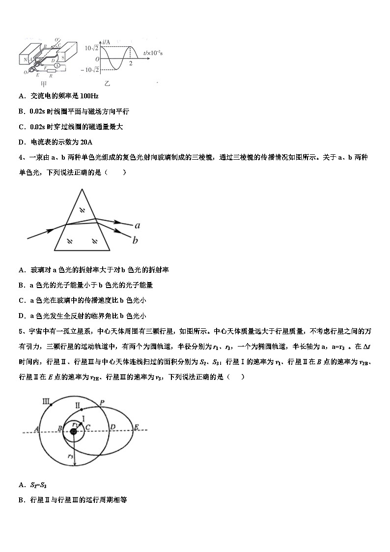 2026届上海复旦大学附属中学高三3月份模拟考试物理试题含解析第2页