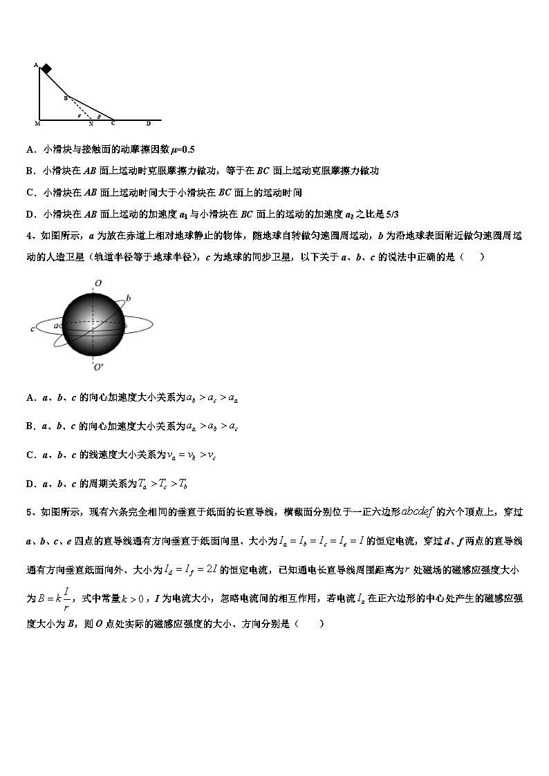 2026届上海黄浦区高三考前热身物理试卷含解析第2页
