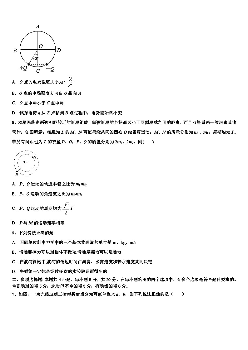 2026届上海师大附中高三第一次模拟考试物理试卷含解析第2页