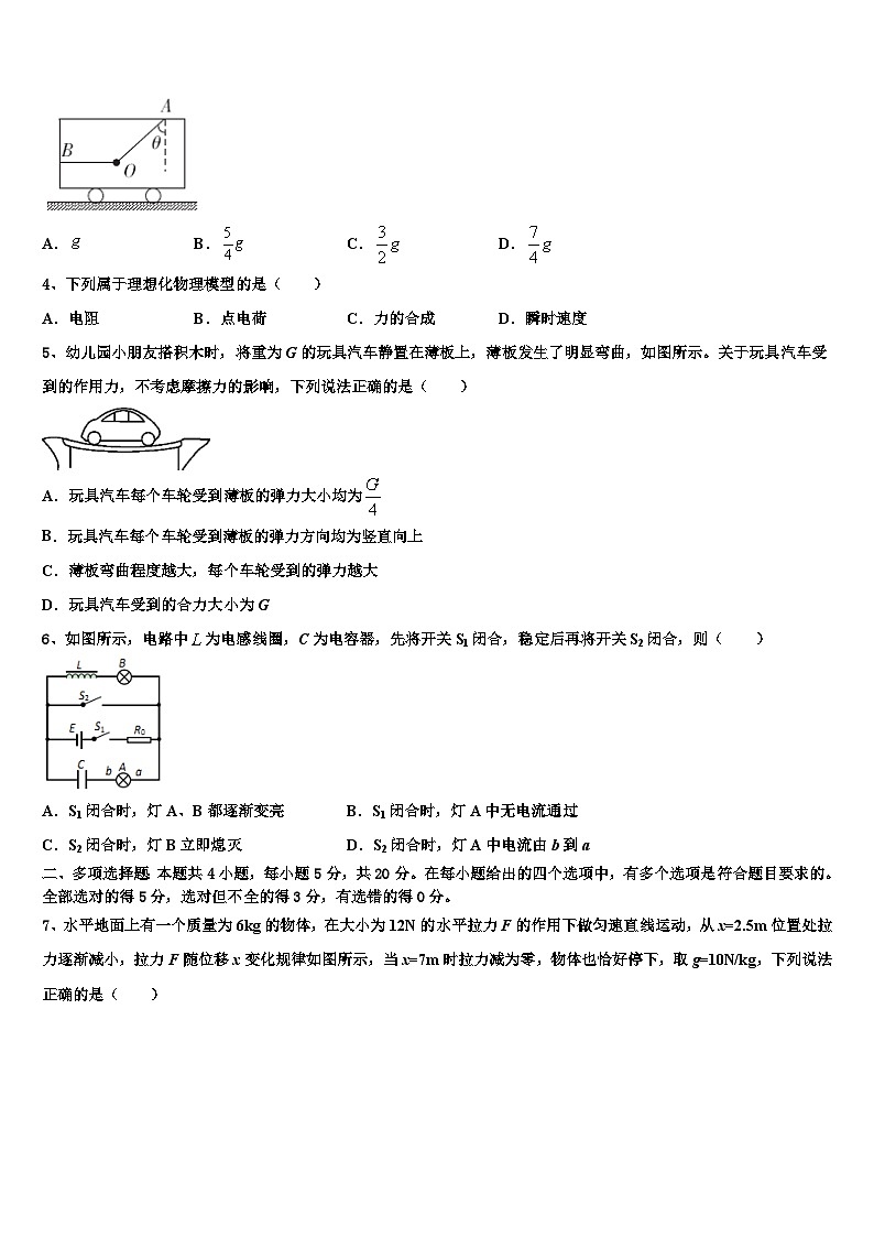 2026届上海市奉城高级中学高考冲刺物理模拟试题含解析第2页