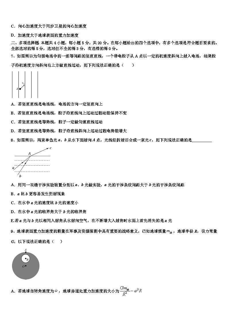2026届上海市高中名校高考考前模拟物理试题含解析第3页