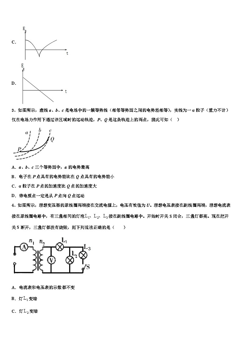 2026届上海市华东师大二附中高考物理三模试卷含解析第2页