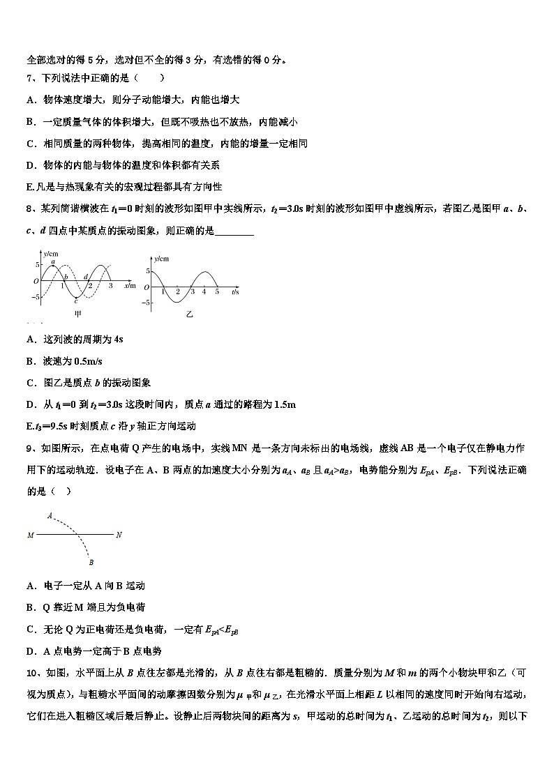 2026届上海市浦东新区进才中学高考冲刺押题（最后一卷）物理试卷含解析第3页