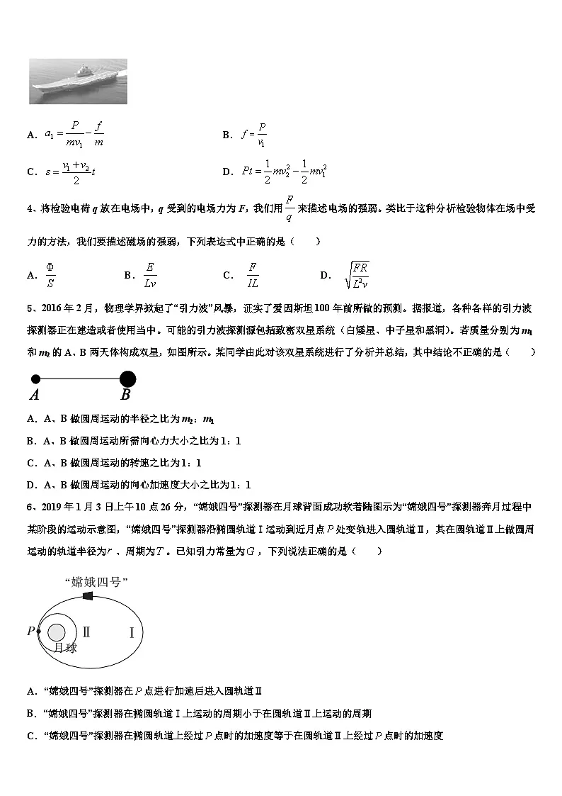 2026届上海市晋元高中高考物理三模试卷含解析第2页
