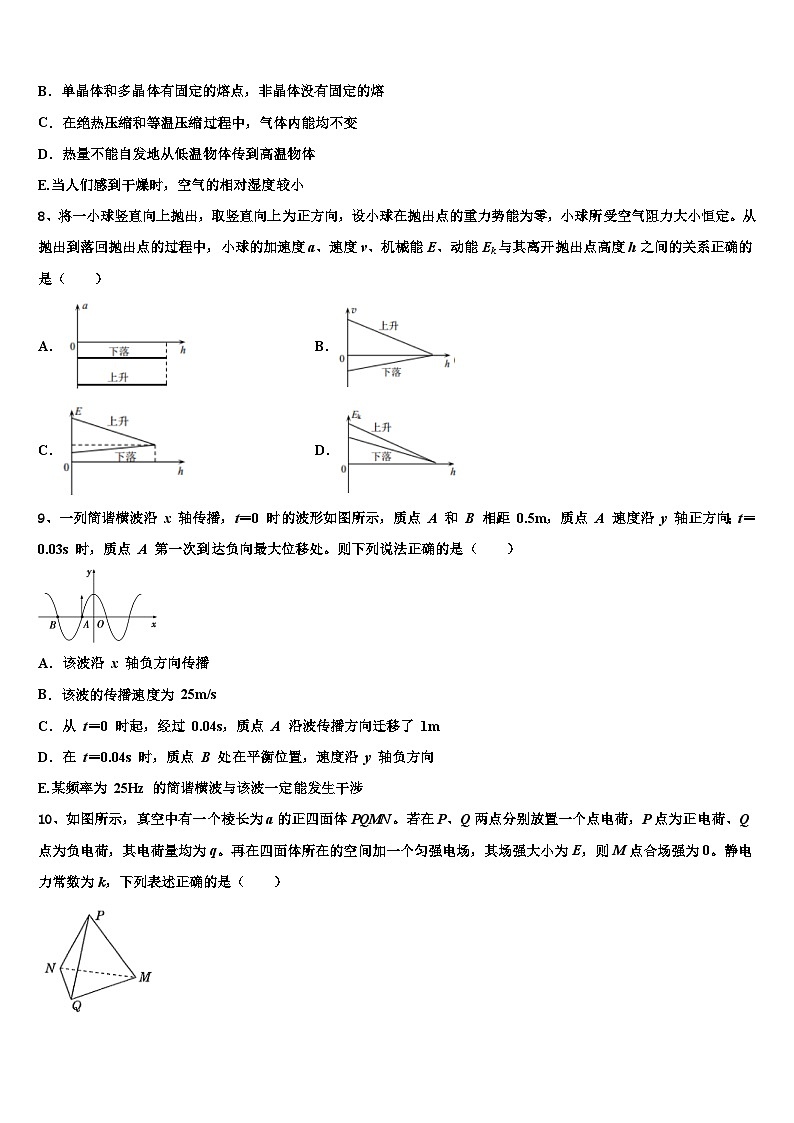 2026届上海市卢湾高中高考仿真卷物理试题含解析第3页