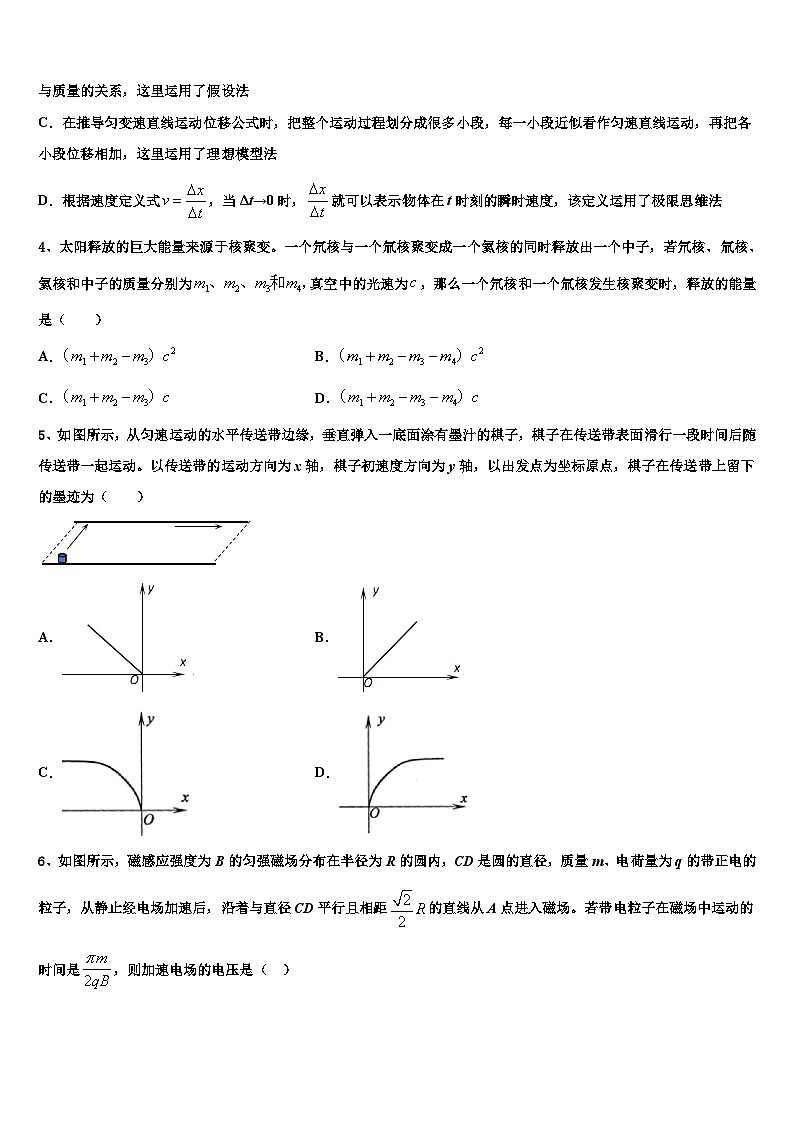 2026届上海市外国语大学附中高考物理倒计时模拟卷含解析第2页