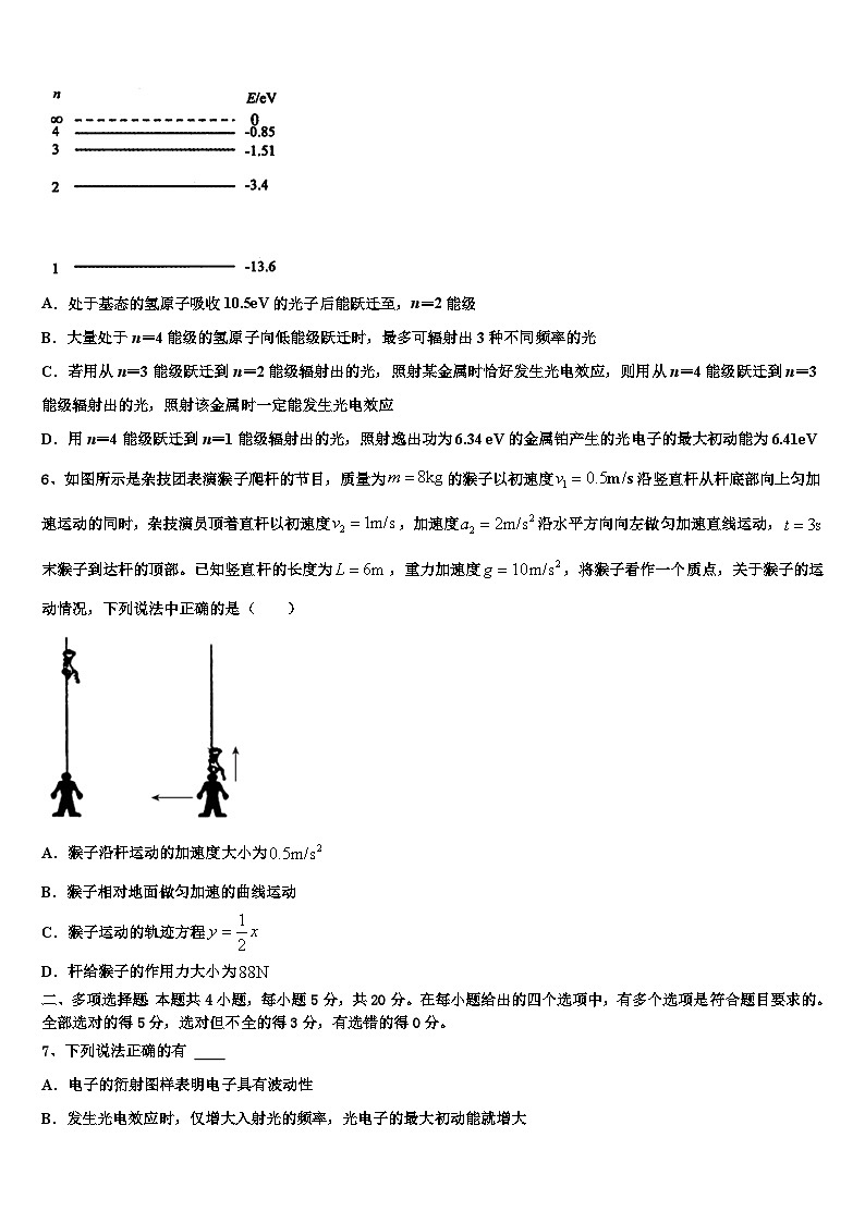 2026届上海市师大二附中高考物理必刷试卷含解析第2页