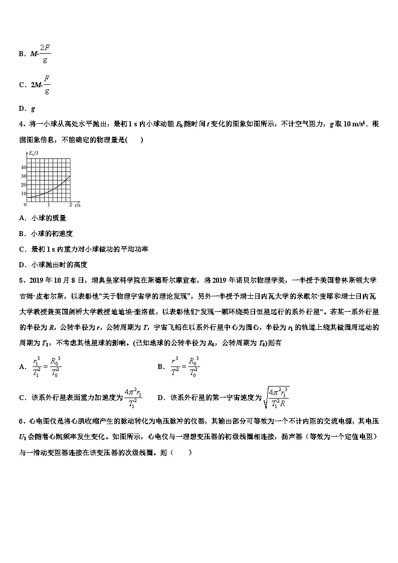 2026届上海市延安中学高考仿真卷物理试题含解析第2页