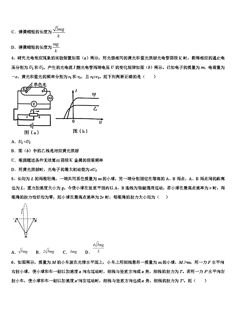 2026届上海市五十四中高考压轴卷物理试卷含解析第2页