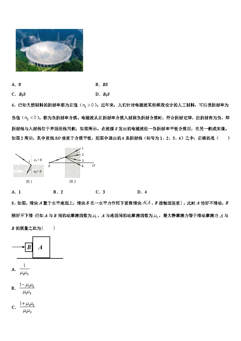 2026届上海外国语大学附属中学高考物理五模试卷含解析第2页