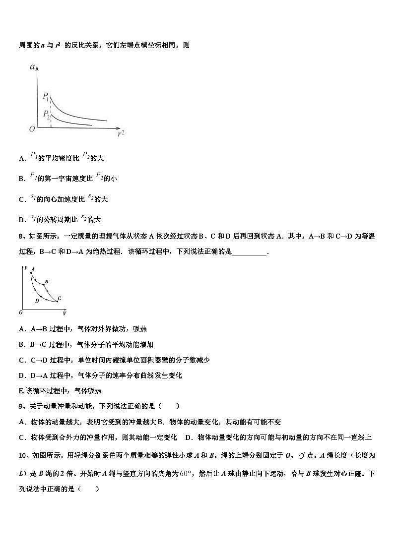 2026届上海市杨思中学高考仿真卷物理试卷含解析第3页
