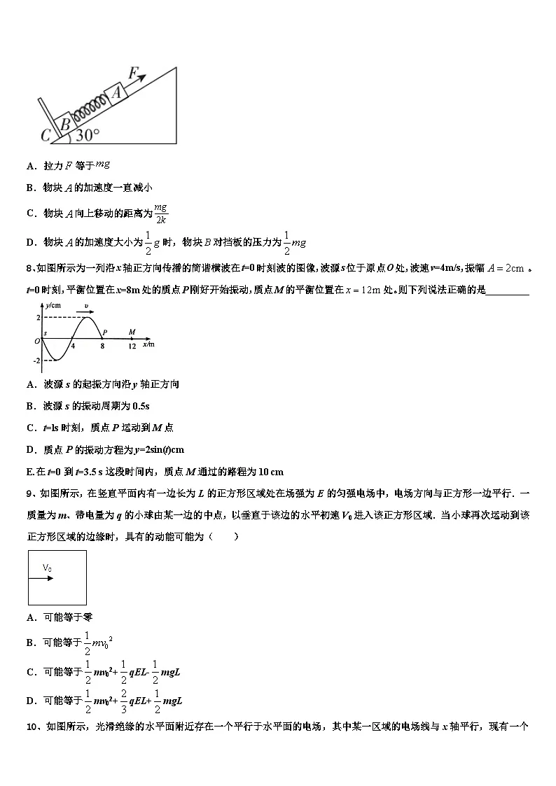 2026届上海外国语大学附属浦东外国语学校高考物理必刷试卷含解析第3页