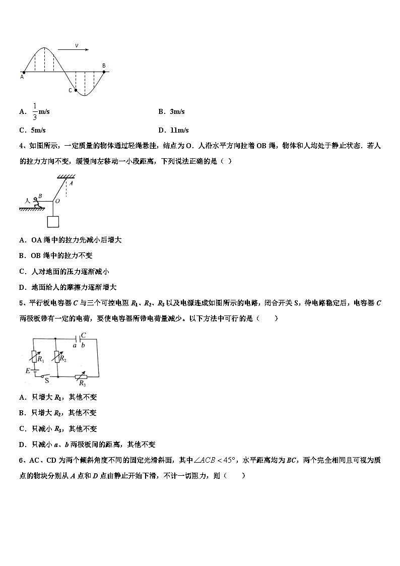 2026届上海市延安初级中学高三考前热身物理试卷含解析第2页