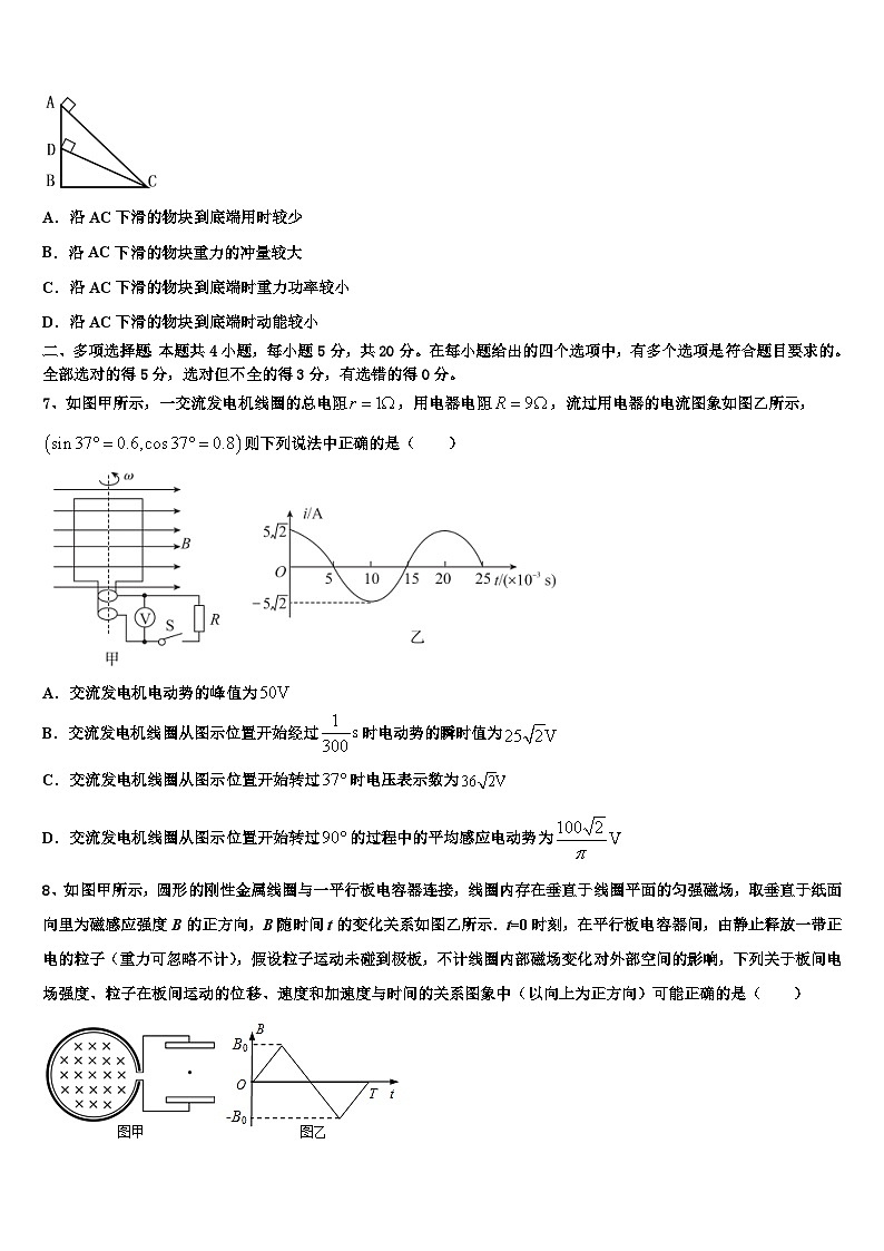 2026届上海市延安初级中学高三考前热身物理试卷含解析第3页