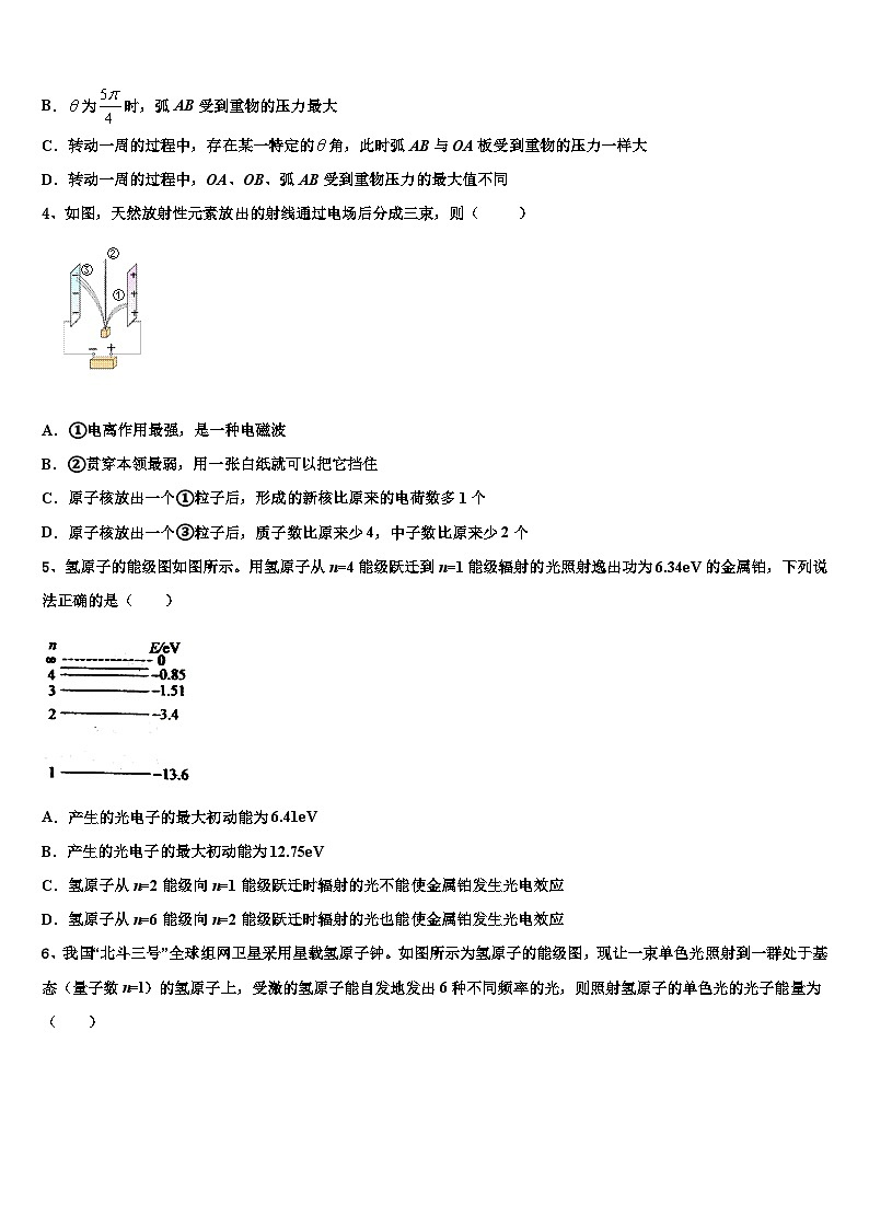 2026届上海市市八中高三第一次调研测试物理试卷含解析第2页