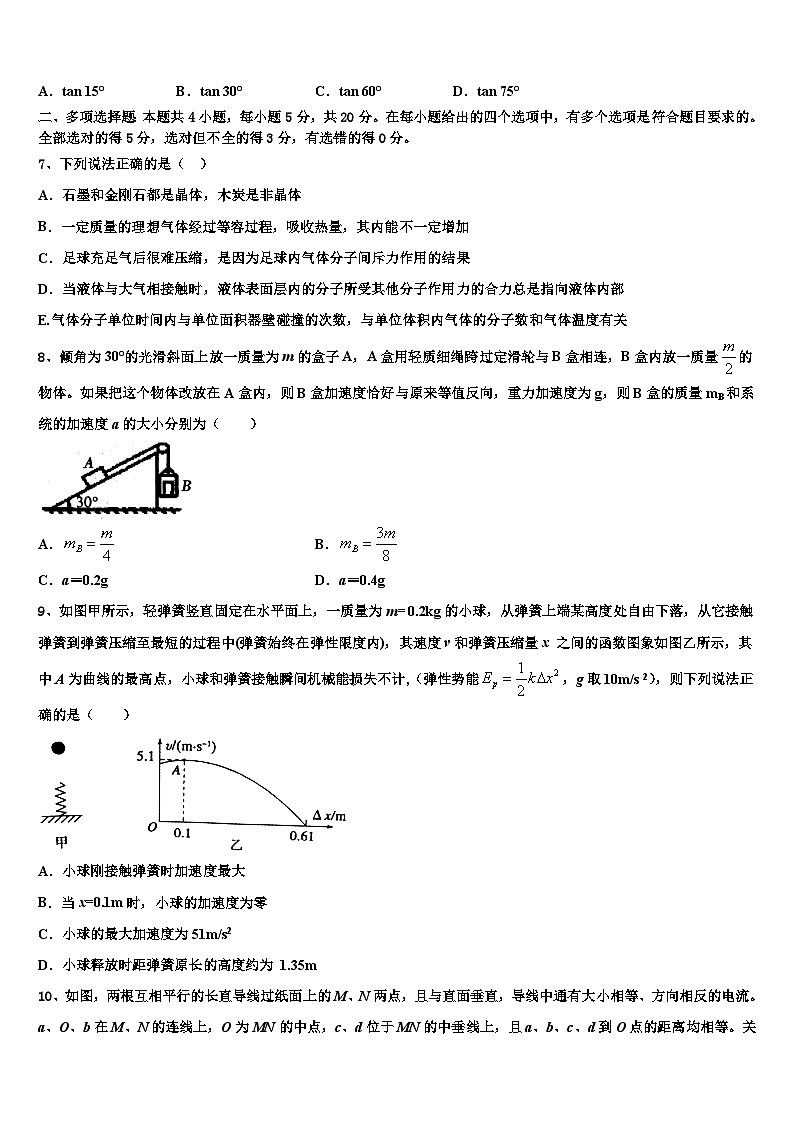 2026届上海市上外附中高三第四次模拟考试物理试卷含解析第3页