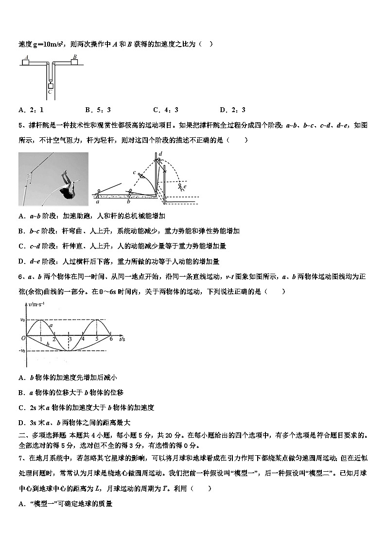 2026届上海市浦光中学高三考前热身物理试卷含解析第2页