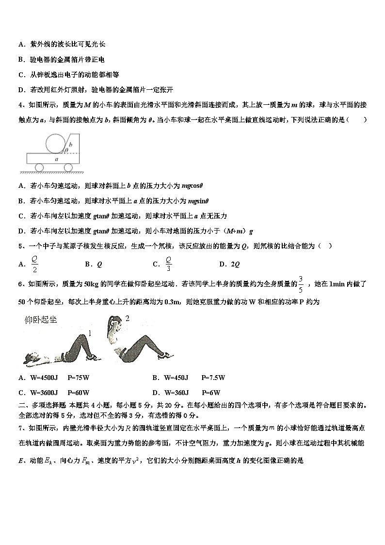 2026届上海市同济大学附属七一中学高三最后一卷物理试卷含解析(1)第2页