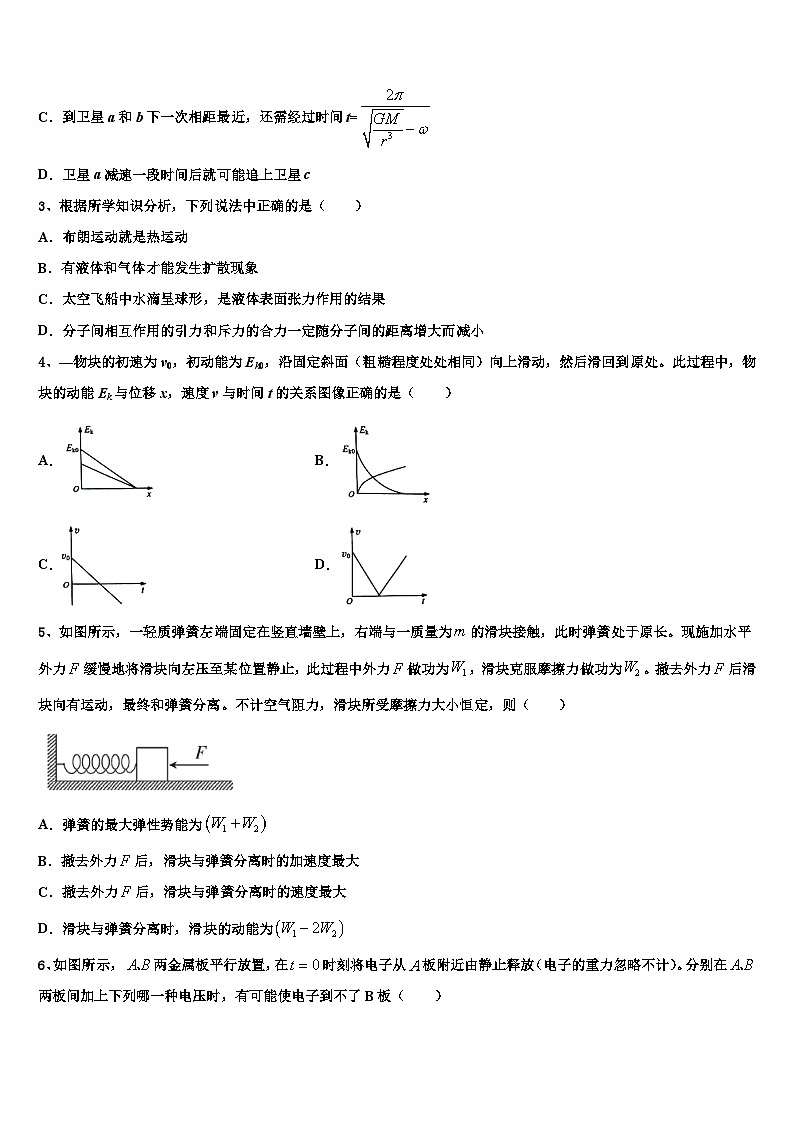 2026届上海市六校高三第四次模拟考试物理试卷含解析第2页