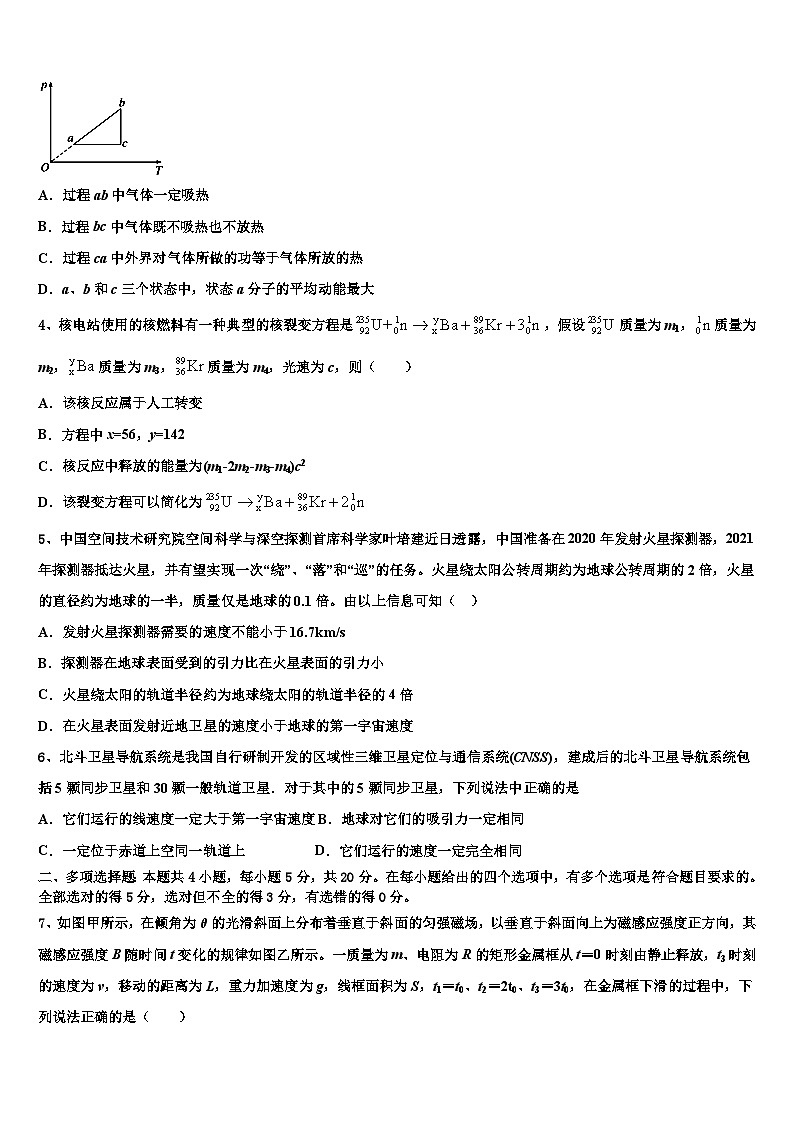 2026届上海市浦东新区华东师范大学第二附属中学高三适应性调研考试物理试题含解析第2页