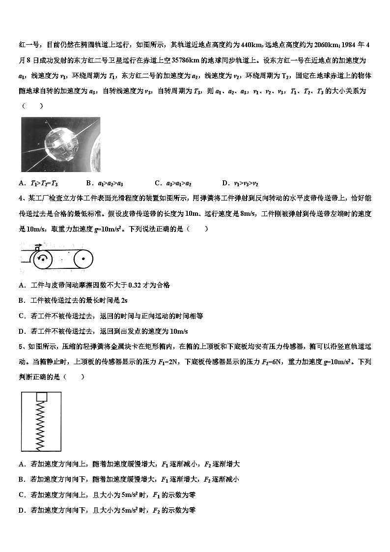 2026届上海市浦东新区高三考前热身物理试卷含解析第2页