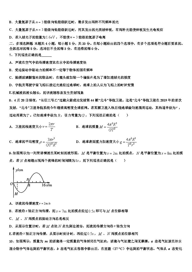 2026届上海市华师大三附中高三第二次模拟考试物理试卷含解析第3页