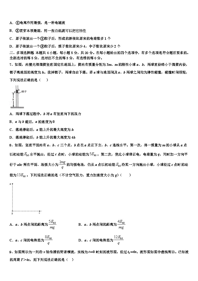 2026届上海市华东师范大学第一附属中学高三第五次模拟考试物理试卷含解析第3页