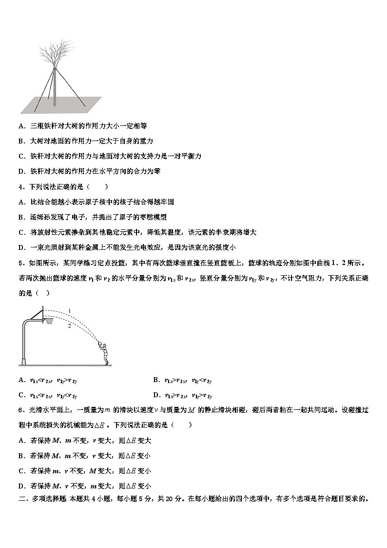 2026届上海市虹口高级中学高三第三次模拟考试物理试卷含解析第2页