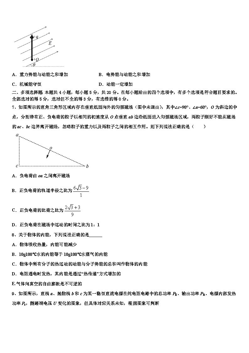2026届上海市格致中学高三第三次模拟考试物理试卷含解析第3页