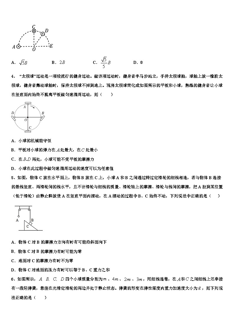 2026届上海市高中名校高三最后一模物理试题含解析第2页