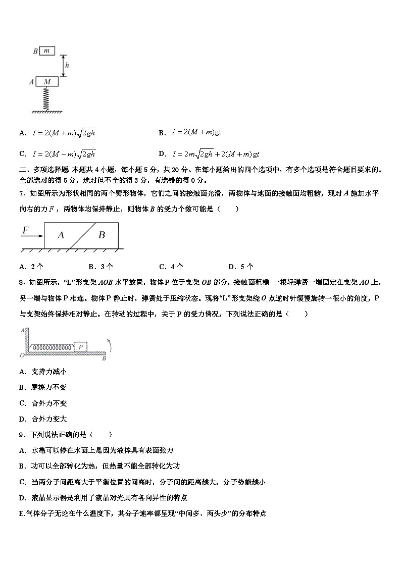 2026届上海市复兴中学高三考前热身物理试卷含解析第3页