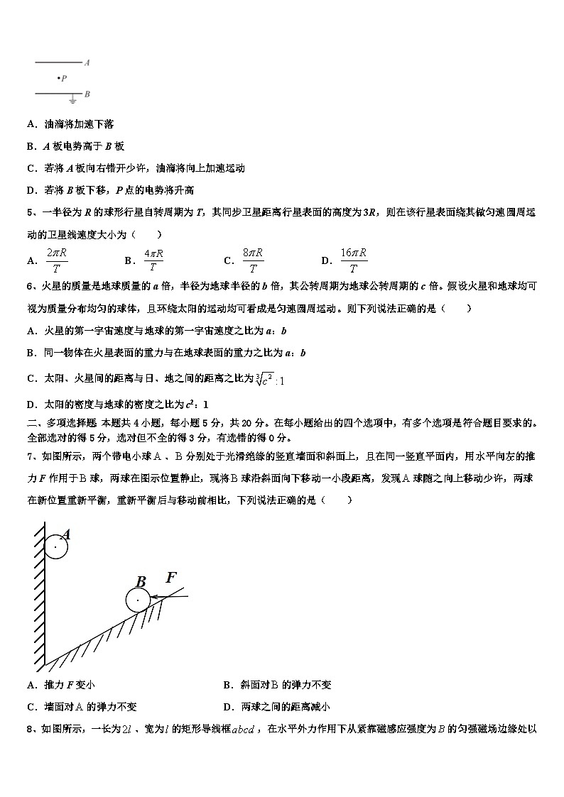 2026届上海市复旦中学高三适应性调研考试物理试题含解析(1)第2页