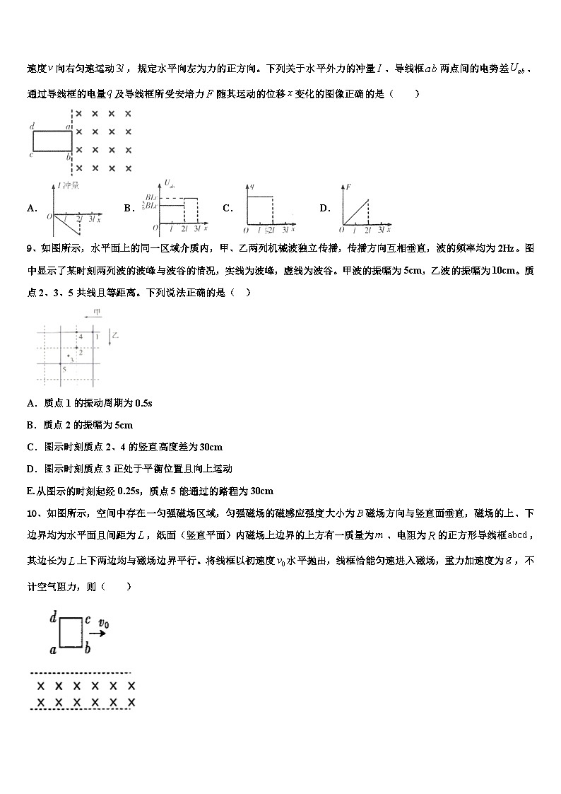2026届上海市复旦中学高三适应性调研考试物理试题含解析(1)第3页