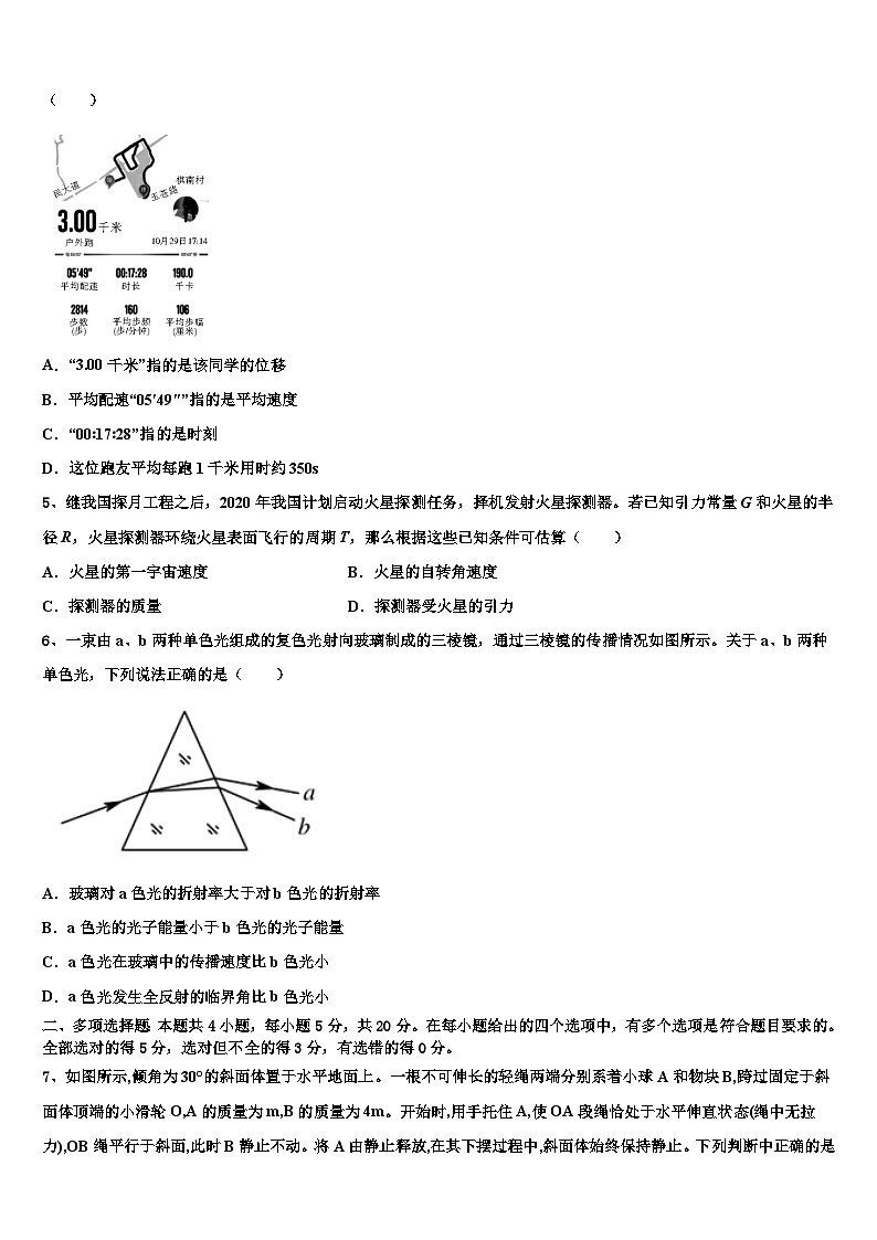 2026届上海市复旦中学高三适应性调研考试物理试题含解析第2页