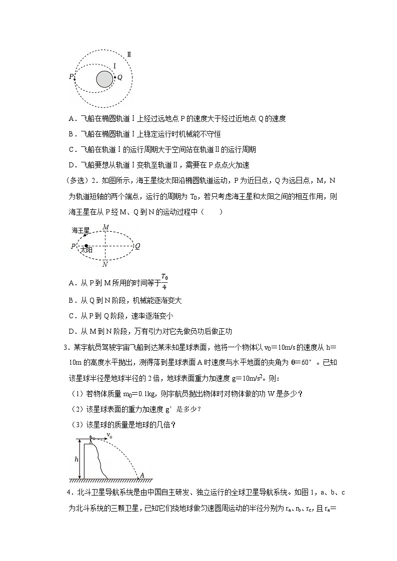 第七章第五节  机械能守恒定律 高中物理必修二同步复习讲义（沪科版2020）（原卷版）第2页