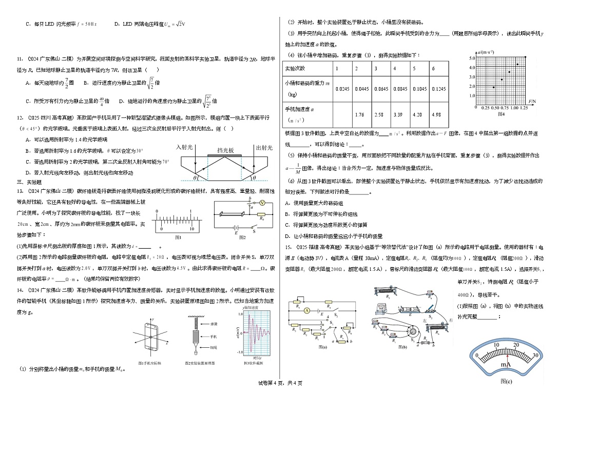 广东省佛山市2026届高三下学期二模物理模拟卷试卷（Word版附答案）第2页
